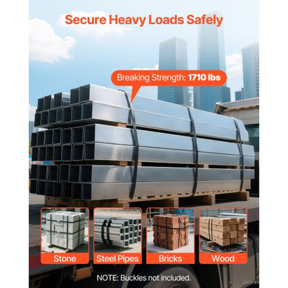 stålbandningsrulle, 19 mm x 0,55 mm x 91 m, metallbandningsrulle tål tuffa miljöer, 775,6 kg brottstyrka, kraftig bandningsrulle för pallpackning |  EU