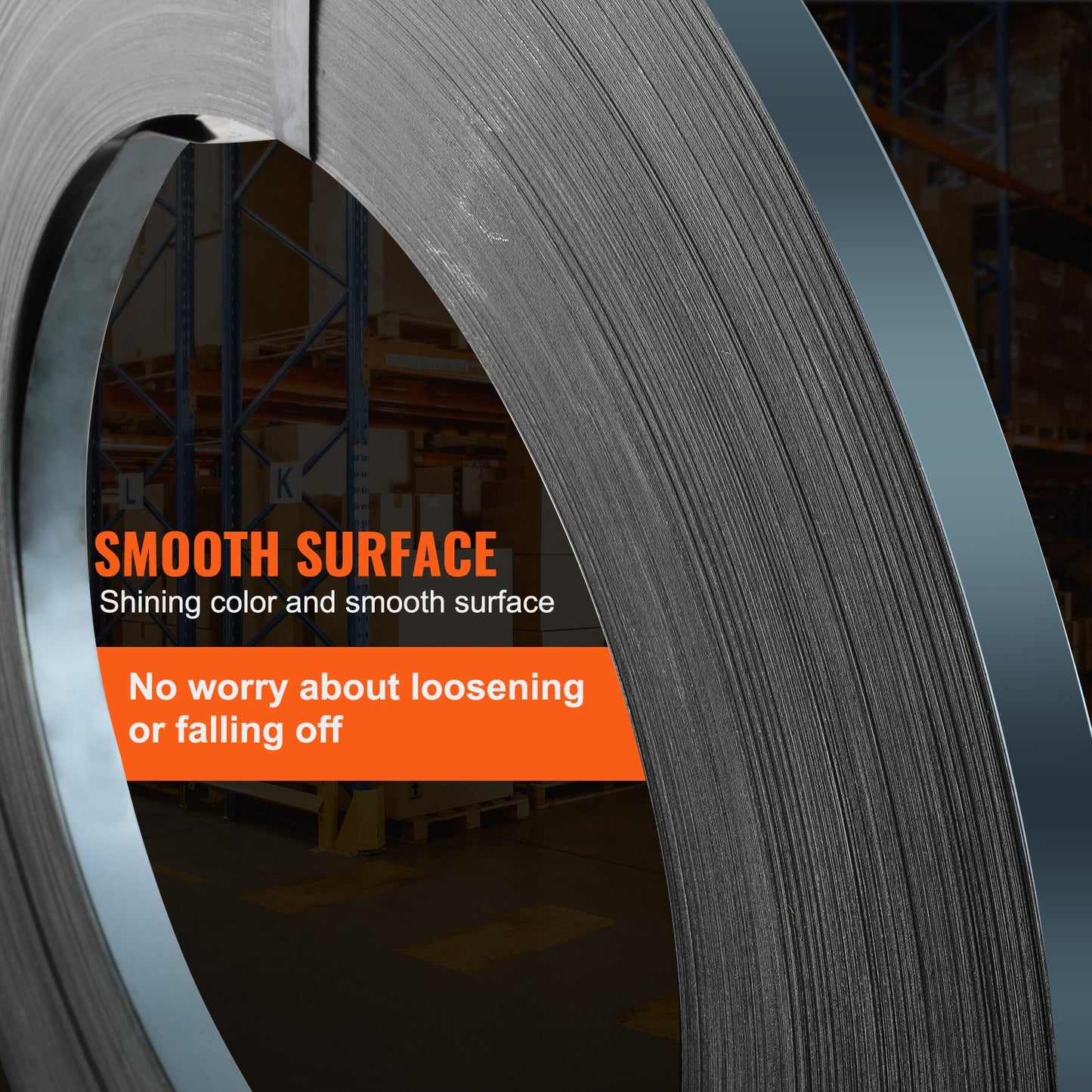 Packaging Steel Strapping Roll 3/4" x 0.02" x 1640' Banding Strap 1700 lbs