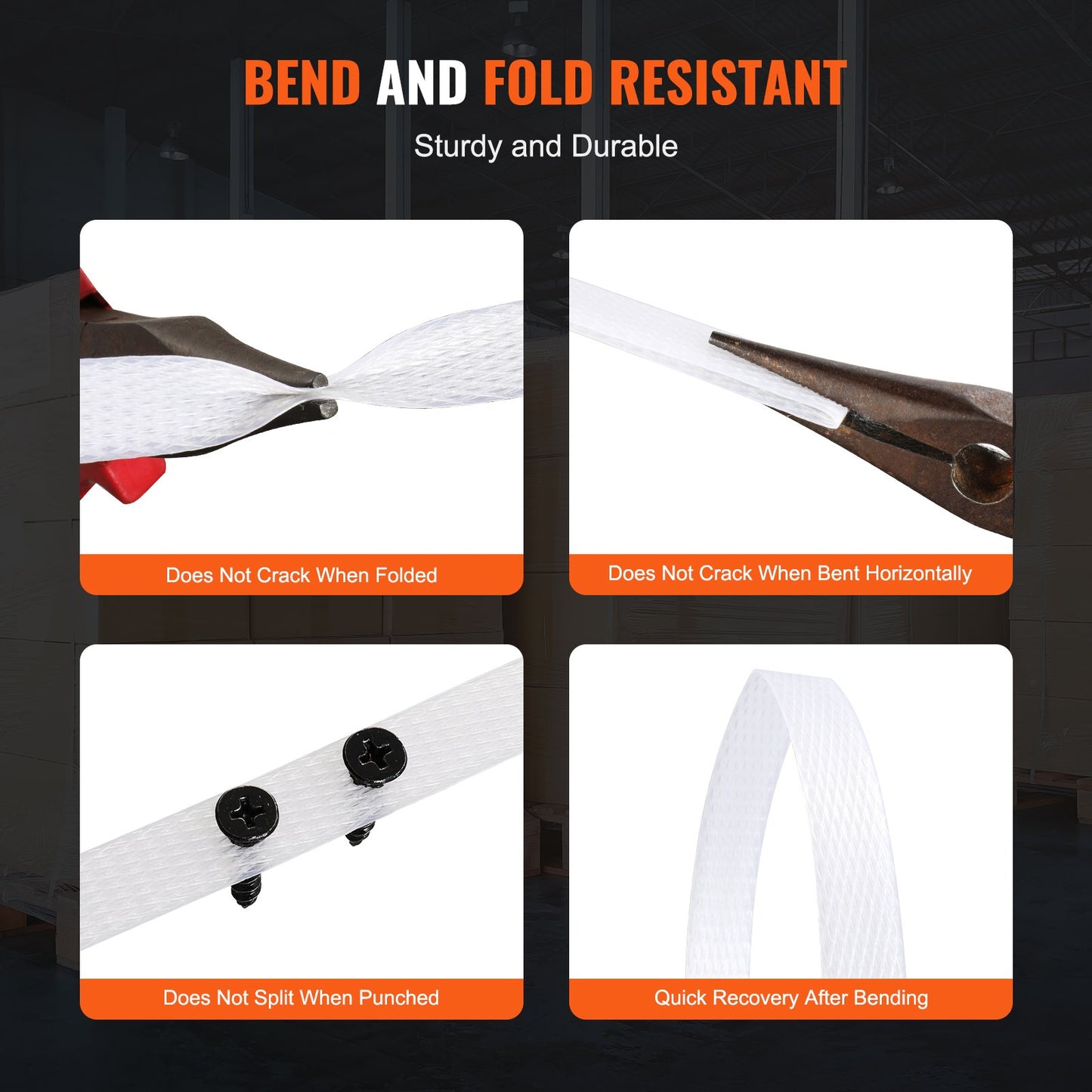 Packaging PP Strapping Roll 1/2" x 0.03" x 9900' Banding Strap 243lbs Load