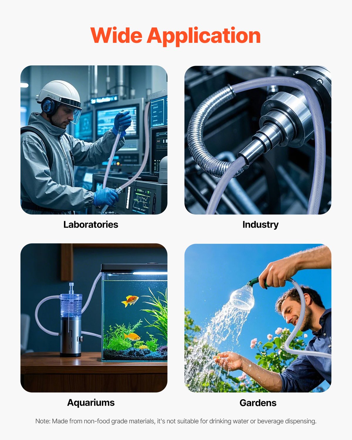 Braided Clear Vinyl Tubing, 3/4" ID x 19/20" OD, 10FT Plastic PVC Tubing, Flexible and Cuttable Clear Hose, 1/10 in Wall Thickness, High-strength PVC Material for Aquarium Irrigation Swimming