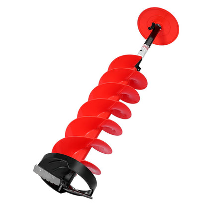 Ice Auger Drill Bit, 8in Diameter 41in Length, Cordless Nylon Ice Fishing Augers With Extra 13.4in Extension Rod, Drill Adapter, Top Plate and Blade Guard