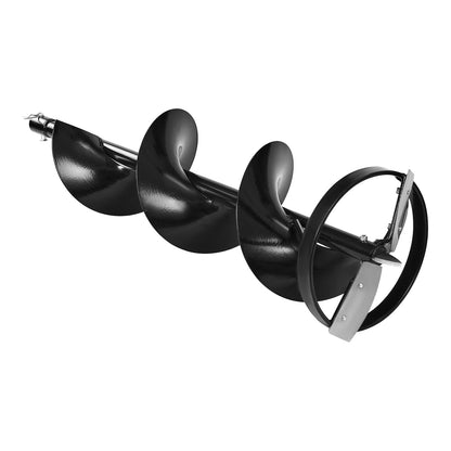 Ice Auger Drill Bit, 8" Dia. High-Strength Steel Ice Fishing Augers, Weather-Resistant Spiral Drill Bits Replacement with Center Tip, Compatible with Electric/ Gas Powered Augers