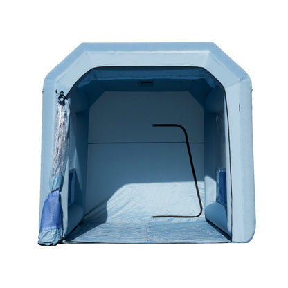 Aufblasbare Lackierkabine, 13,1 x 9,8 x 9 Fuß, aufblasbare Spritzkabine, mit 750 W leistungsstarkem Gebläse und Luftfiltersystem, tragbare Autolackierkabine für Motorrad-, Fahrrad- und Autolackierung