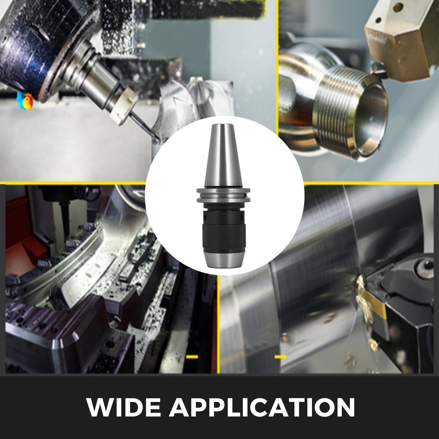 Integrated CAT40 Collet Chuck Keyless Drill Chuck 1/2 inch for CAT40 CNC Engraving Machine & Milling Lathe Tool (CAT40)