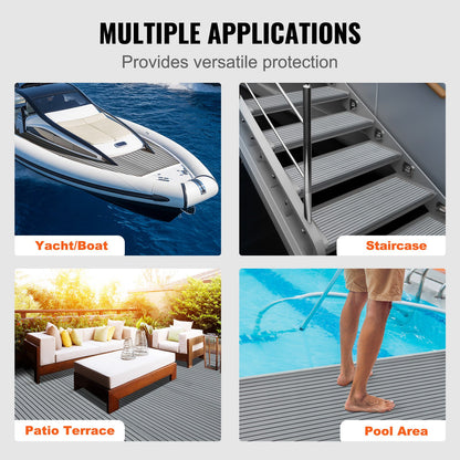 Boat Flooring, EVA Foam Boat Decking 94.5" x 45.7", Non-Slip Self-Adhesive Flooring, 29.9 Sq M Marine Mat for Boats, Yacht, Pontoon, Kayak Deck