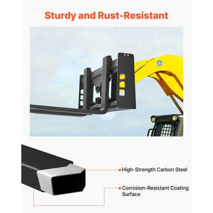 45-Zoll-Kompaktladerrahmen mit Anhängerkupplung und Speerhülsen | EU