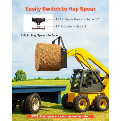 Komplett pallgaffelram, 1814 kg nominell kapacitet, 115 cm pallgaffelramfästen med 50,8 mm dragkrokfäste och spjuthylsor, passar för snabbkopplingstraktorlastare, endast ram |  EU