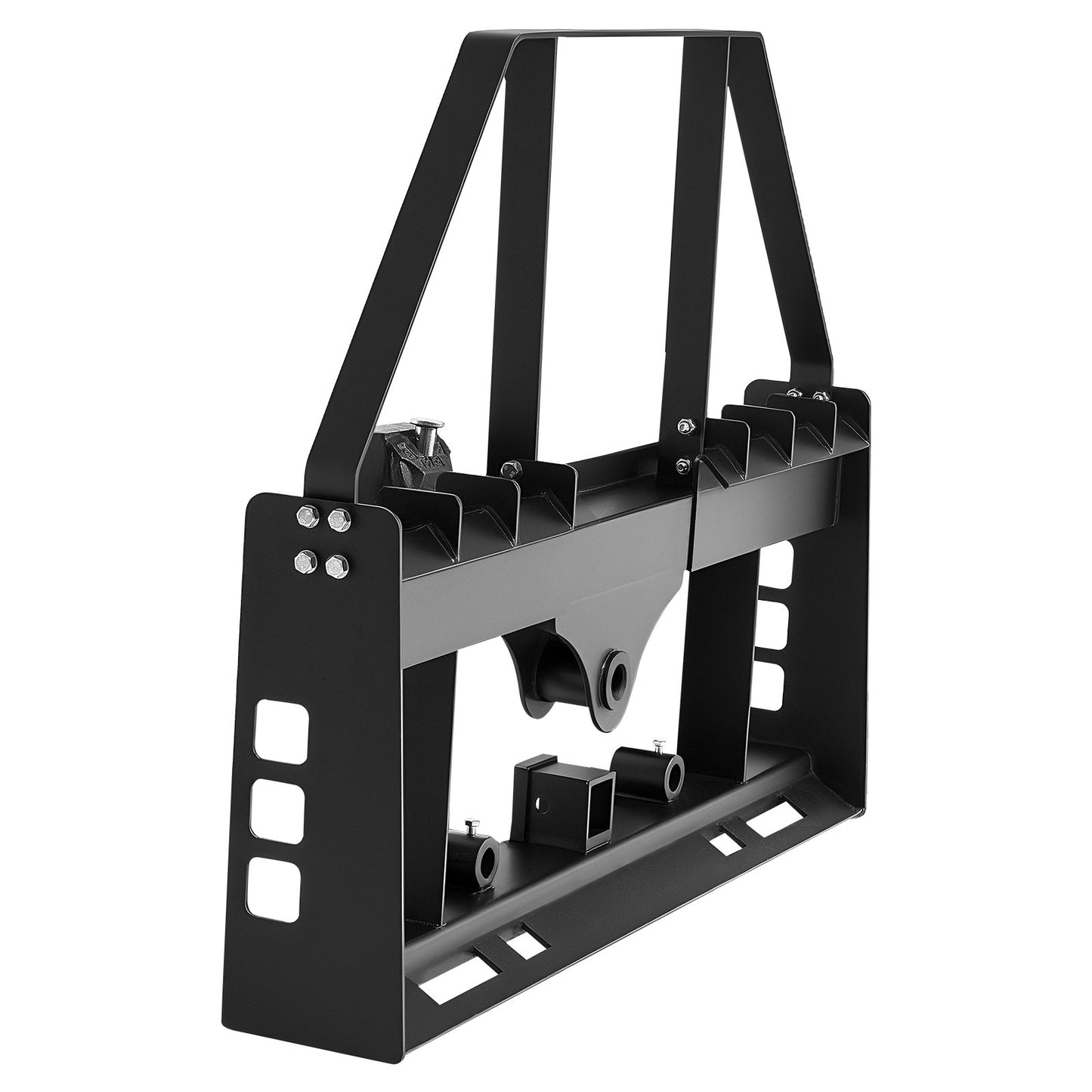 Skid Steer Pallet Fork Frame, 4000 lbs Rated Capacity, 45-inch Pallet Fork Frame Attachments with 2-inch Hitch Receiver & Spear Sleeves, Fit for Quick Attach Tractor Loaders, Frame Only