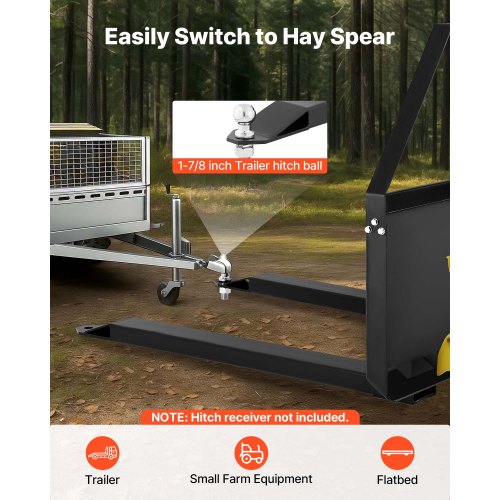 Palettengabelrahmenhalterung mit 48-Zoll-Kompaktladergabeln 2600 lbs | EU