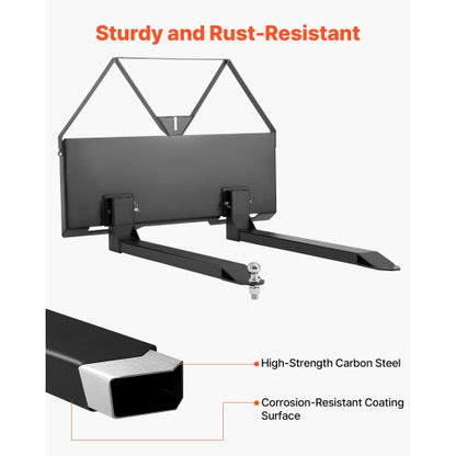 Palettengabelrahmenhalterung mit 48-Zoll-Kompaktladergabeln 2600 lbs | EU