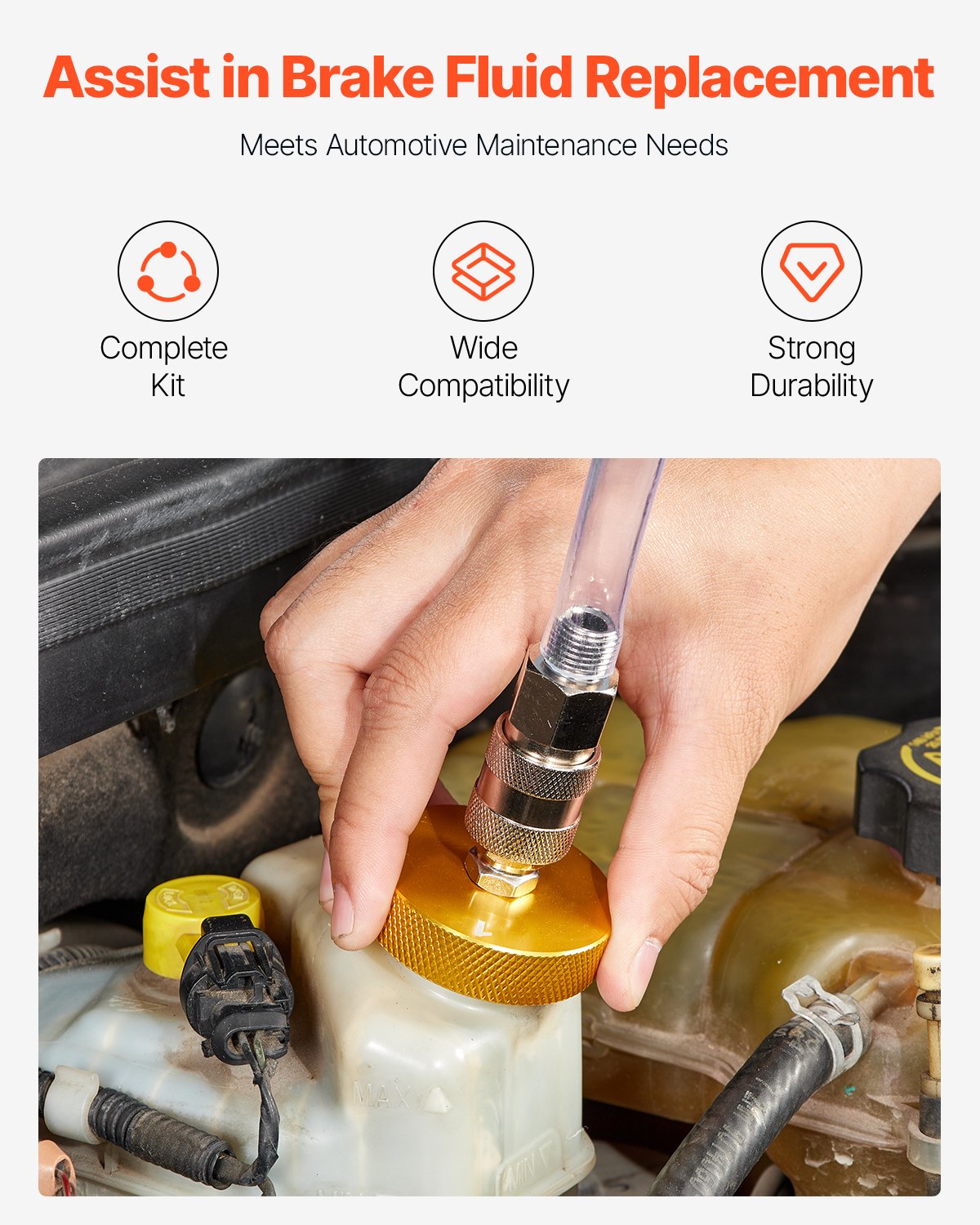 17-teiliges Brake Master Bleeder Kit Bremsentlüftungsadapter-Set für die meisten Fahrzeuge