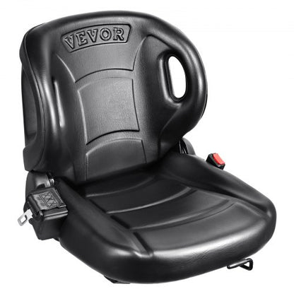 Universal Forklift Seat,Tractor Seat with Adjustable Angle Back, Micro Switch and Seatbelt,Wrap-around Forklift Seat for Tractor Loader Excavator