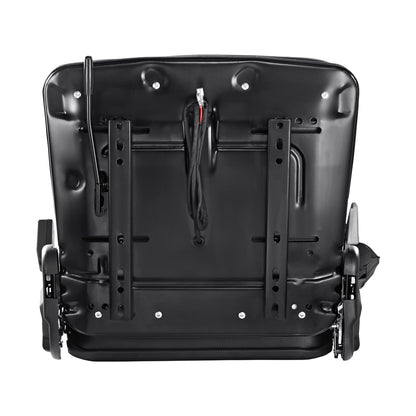 Universal Forklift Seat, Fold-Down Tractor Seat with Adjustable Angle Back, Micro Switch and Retractable Seat Belt, 6.3-13.4 Inch Slit Forklift Seat for Tractor Loader Excavator