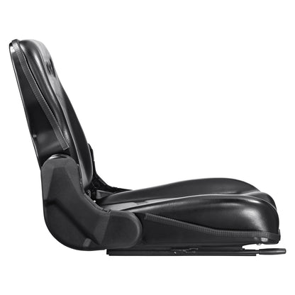 Universal-Gabelstaplersitz, umklappbarer Traktorsitz mit verstellbarem Rückenwinkel und Mikroschalter, 6,3-13,4 Zoll verlängerter Spurweite, bequemer Gabelstaplersitz für Traktorladerbagger