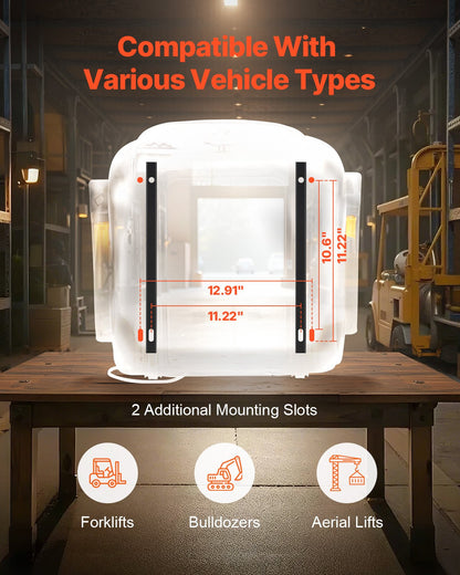 Gabelstaplersitz Klappbarer Traktor-Federsitz Verstellbare Rückenlehne und Kopfstütze