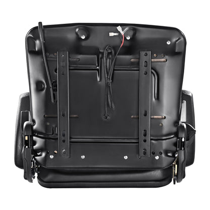 Universal-Gabelstaplersitz, Klappbarer Traktorsitz mit verstellbarem Rückenwinkel, Mikroschalter, Sicherheitsgurt und Armlehne, 6,3-13,4 Zoll Kettentraktorsitz für Baggerlader