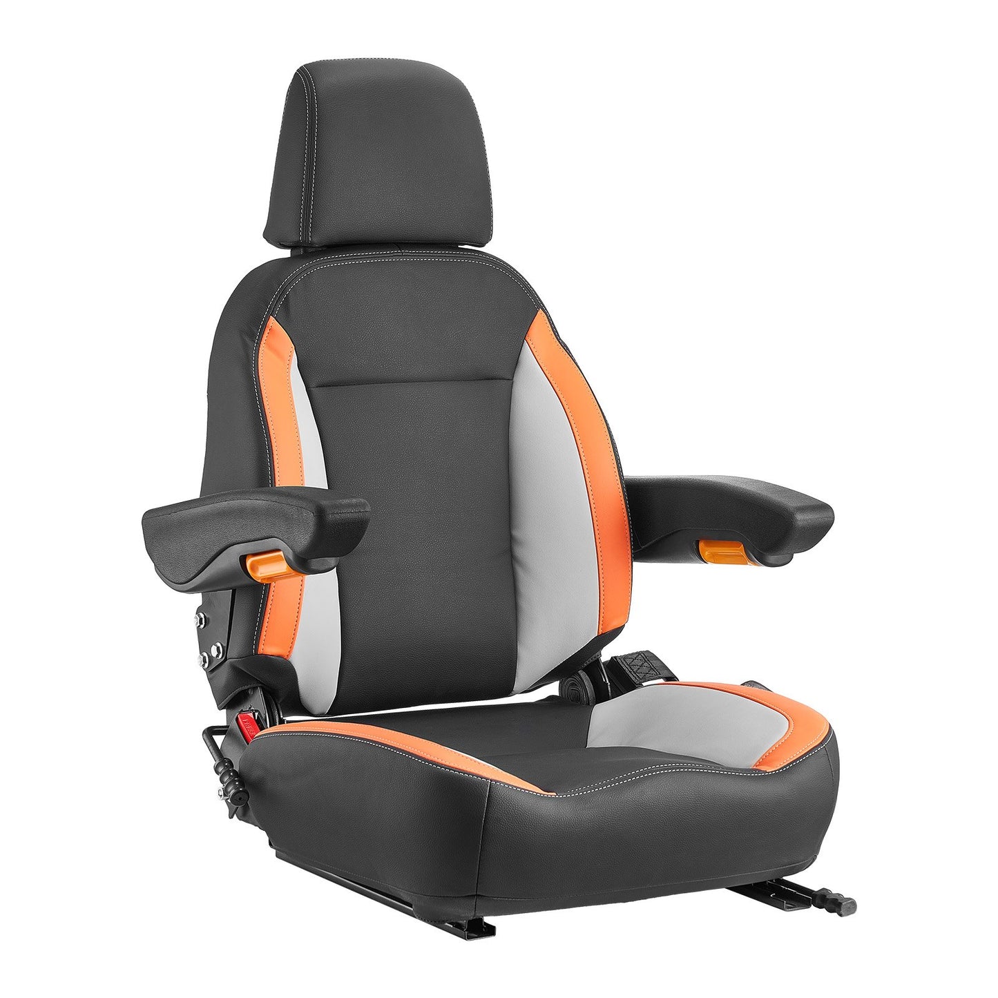 Gaffeltruck Sätesklippare Traktorsäte Justerbart Rygg Säkerhetsbälte & Nackstöd