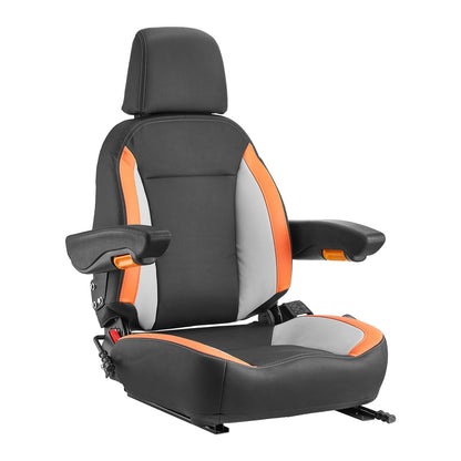 Gaffeltruck Sätesklippare Traktorsäte Justerbart Rygg Säkerhetsbälte & Nackstöd