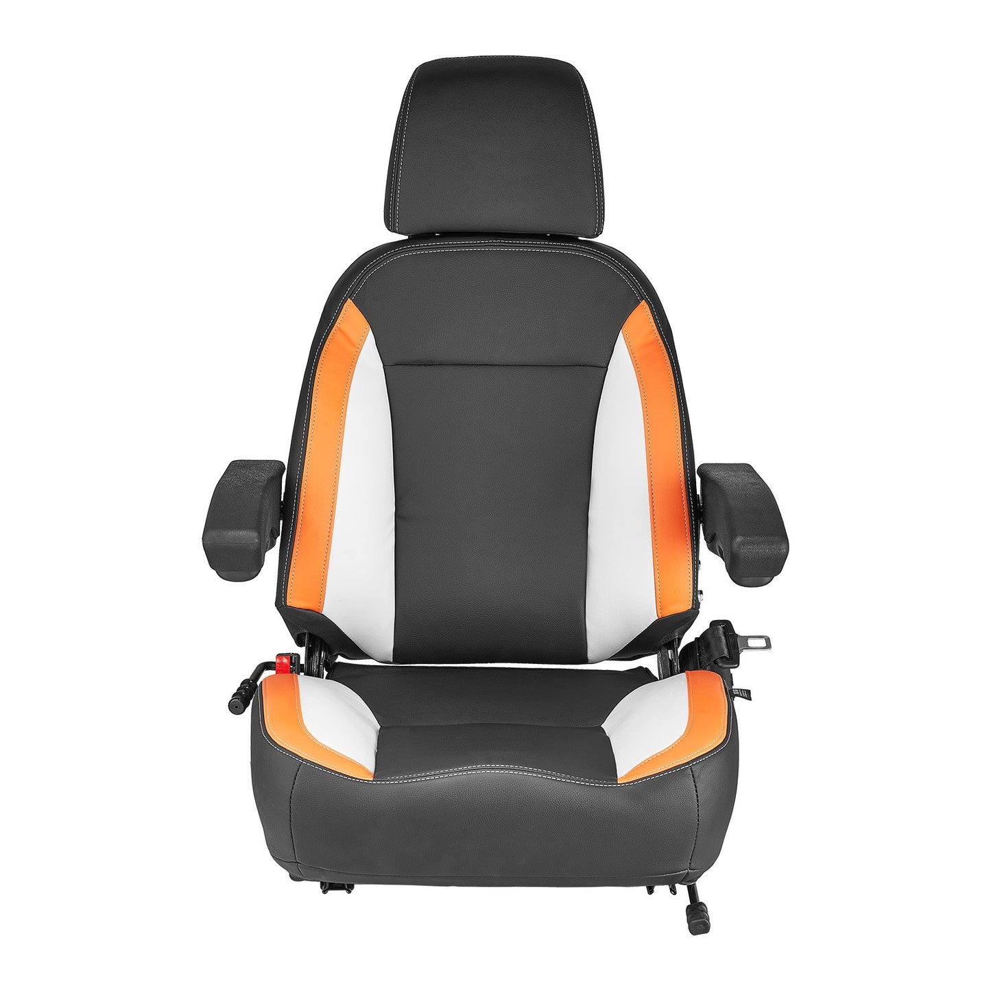 Gaffeltruck Sätesklippare Traktorsäte Justerbart Rygg Säkerhetsbälte & Nackstöd