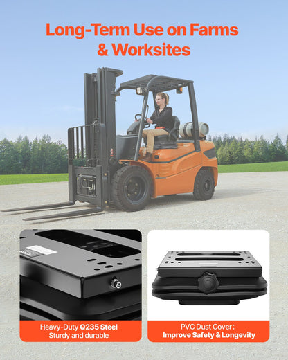 Sätesupphängningssats utan skjutspår passar gräsklippare med gaffeltruck