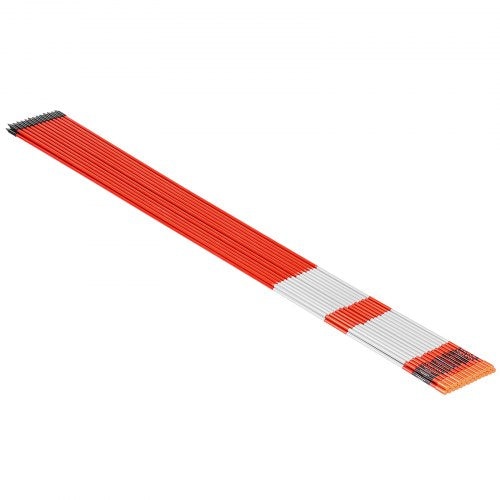 500 Stück reflektierende Einfahrtsmarkierungen 1/4" Durchmesser 48 Zoll Schneeheringe Reflektoren