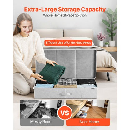 Förvaring under sängen 48L Hopfällbar låda för organisering av kläder under sängen 2-pack |  EU