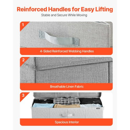 Förvaring under sängen 48L Hopfällbar låda för organisering av kläder under sängen 2-pack |  EU