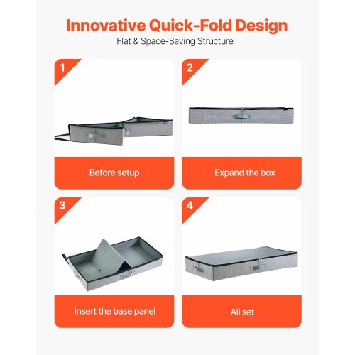 Under Bed Storage 45L Stackable Shoe Box with Clear Lid 2-Pack | EU