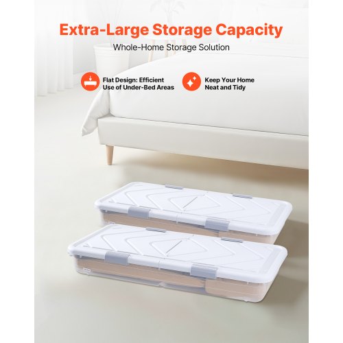 Förvaring under sängen med hjul 84 x 33 x 16 cm rullande förvaringsväskor, 4-pack