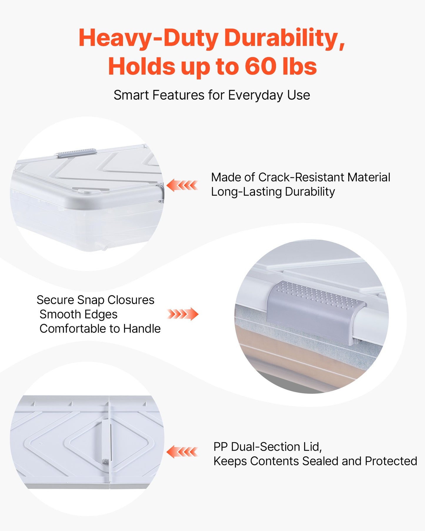 Under Bed Storage with Wheels, 39.8 x 20.1 x 5.9 inch Underbed Containers, Underbed Shoes Organizer with Lid & Gray Latch, Rolling Under the Bed Storage Bins for Clothes Shoes Blankets, 2 Pack