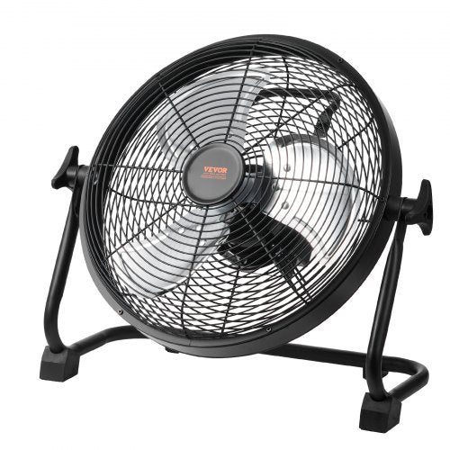 Cordless Fan 12 in, Portable Quiet Personal Fan for Home or Office, 360 Degree Manual Pivoting Head, Stepless Speed Regulation High Velocity Cordless Fan, Heavy Duty Metal Industrial Floor Fans