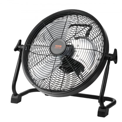 Cordless Fan 12 in, Portable Quiet Personal Fan for Home or Office, 360 Degree Manual Pivoting Head, Stepless Speed Regulation High Velocity Cordless Fan, Heavy Duty Metal Industrial Floor Fans
