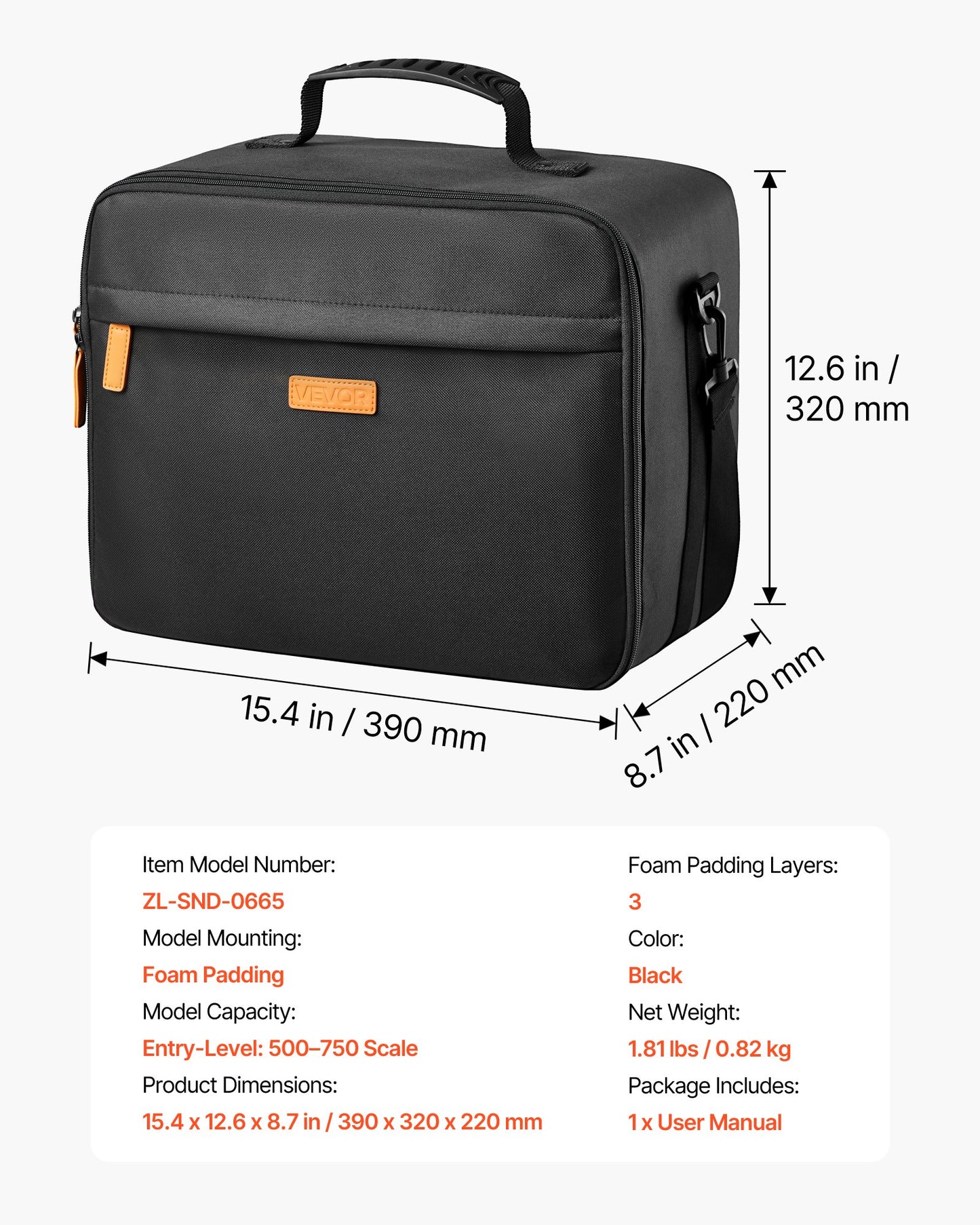 Miniature Storage Carrying Figure Bag, Fits for 1:500-1:750 Scale Models, Miniature Transport Bag with Adjustable Shoulder Strap, 3 Foam Layers for Large Storage Capacity (Minis Not Included)