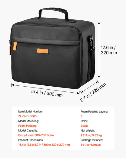 Miniature Storage Carrying Figure Bag, Fits for 1:500-1:750 Scale Models, Miniature Transport Bag with Adjustable Shoulder Strap, 3 Foam Layers for Large Storage Capacity (Minis Not Included)