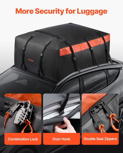 Car Rooftop Cargo Carrier Bag 20 Cubic Feet 840D PVC Car Roof Luggage Bag