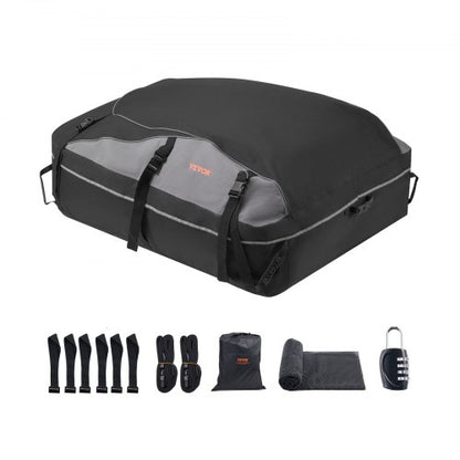 Car Rooftop Cargo Carrier Bag, 21 Cubic Feet Cargo Carrier for Car Roof, 100% Waterproof 900D Oxford Cloth Roof Luggage Bag for All Vehicle with/without Rack- with Lock, Non-Slip Mat, Door Hooks