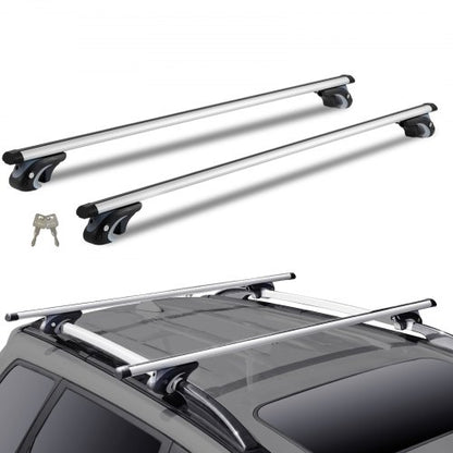 Universal Roof Rack Cross Bars, 54" Aluminum Roof Rack Crossbars, Fit Existing Raised Side Rail with Gap, 200 lbs Load Capacity, Adjustable Crossbars with Locks, for SUVs, Sedans, and Vans