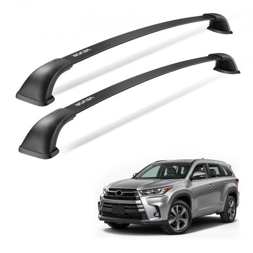 Cross Bars Roof Racks, 165lbs Capacity, Compatible with Toyota Highlander 2014-2019 XLE, Limited, SE with Flush Roof Rails, Heavy Duty Aluminum Crossbar Racks Roof Rail Rooftop Luggage Canoe