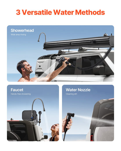 7 Gal Roof Rack Water Tank Portable Water Tank with Splash Guard Panel