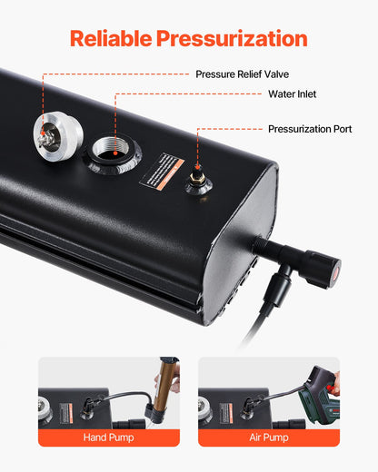 7 Gal Roof Rack Water Tank Portable Water Tank with Splash Guard Panel