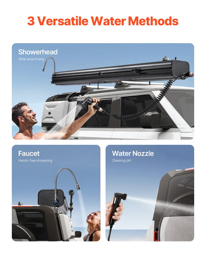 8 Gal Roof Rack Water Tank Portable Water Tank with Splash Guard Panel
