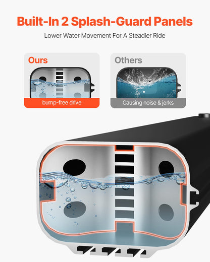 8 Gal Roof Rack Water Tank Portable Water Tank with Splash Guard Panel