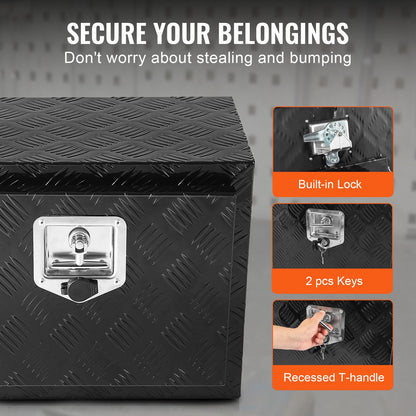 Underrede aluminium Truck Verktygslåda 24" x 14" x 16" Trailer RV Verktygsförvaring