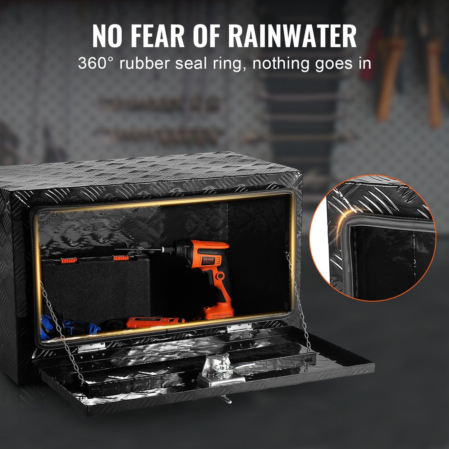 Untergestell Aluminium LKW Werkzeugkasten 30" x 14" x 16" Anhänger RV Werkzeugaufbewahrung