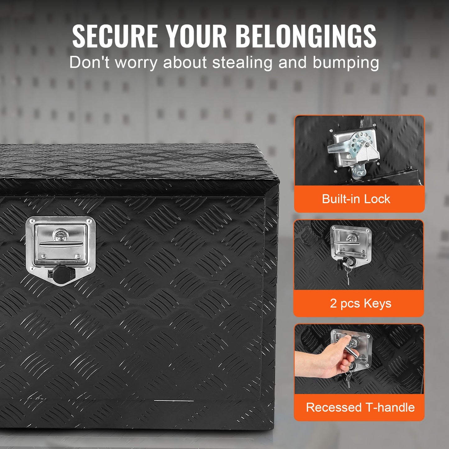 Untergestell Aluminium LKW Werkzeugkasten 30" x 14" x 16" Anhänger RV Werkzeugaufbewahrung