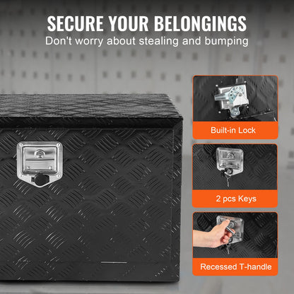 Underrede aluminium Truck Verktygslåda 30" x 17" x 18" Trailer RV Verktygsförvaring