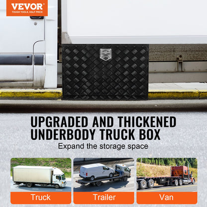 Underrede aluminium Truck Verktygslåda 48" x 17" x 18" Trailer RV Verktygsförvaring