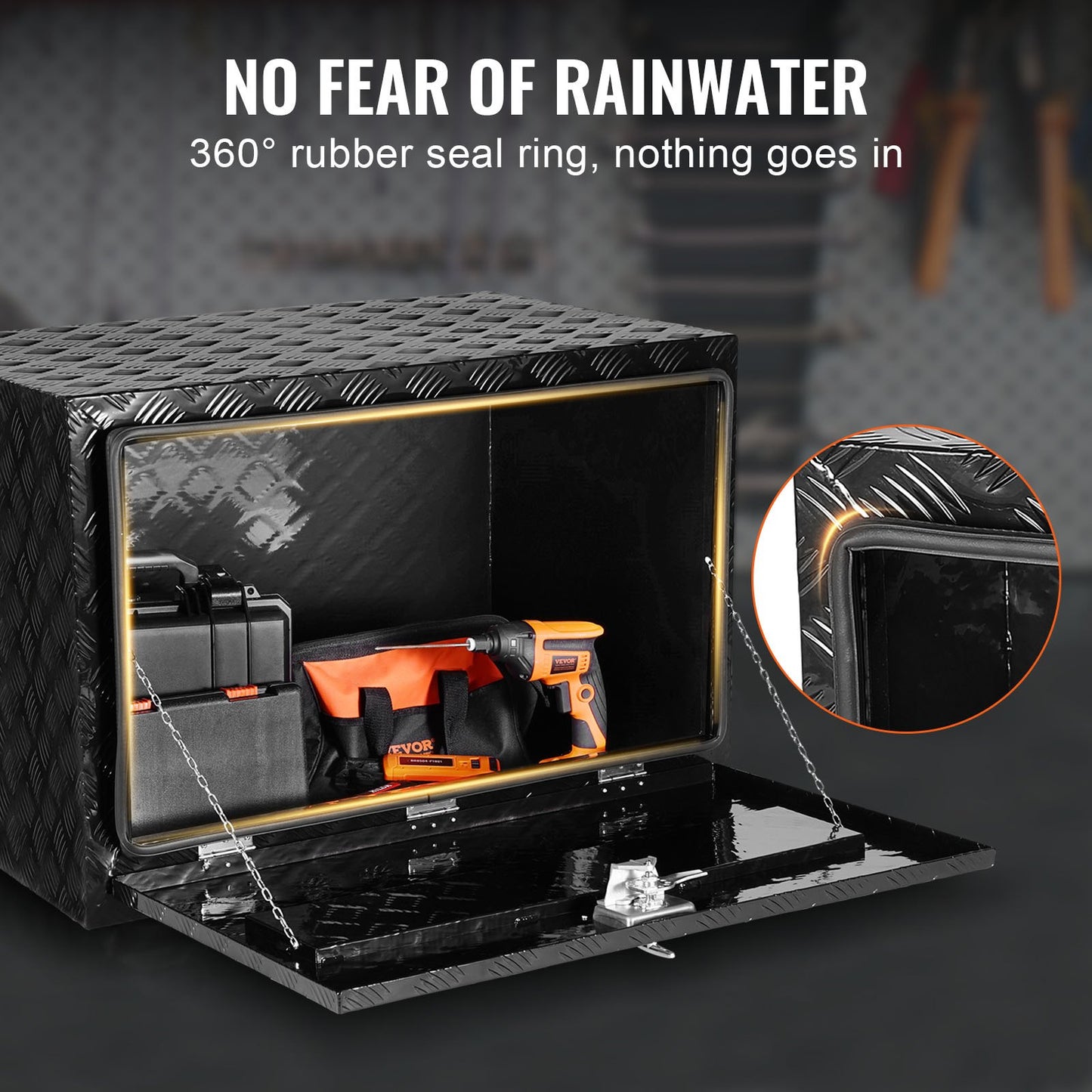 Untergestell Aluminium LKW Werkzeugkasten 48" x 24" x 24" Anhänger RV Werkzeugaufbewahrung