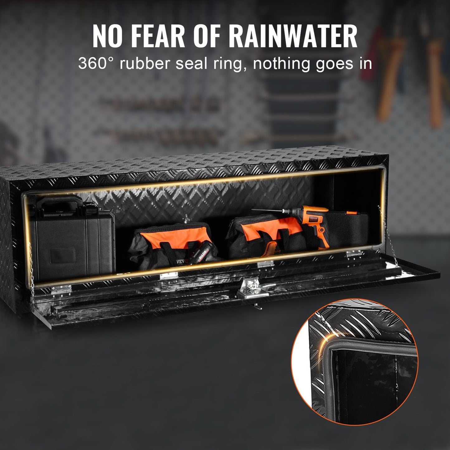 Underrede aluminium Truck Verktygslåda 60" x 17" x 18" Trailer RV Verktygsförvaring