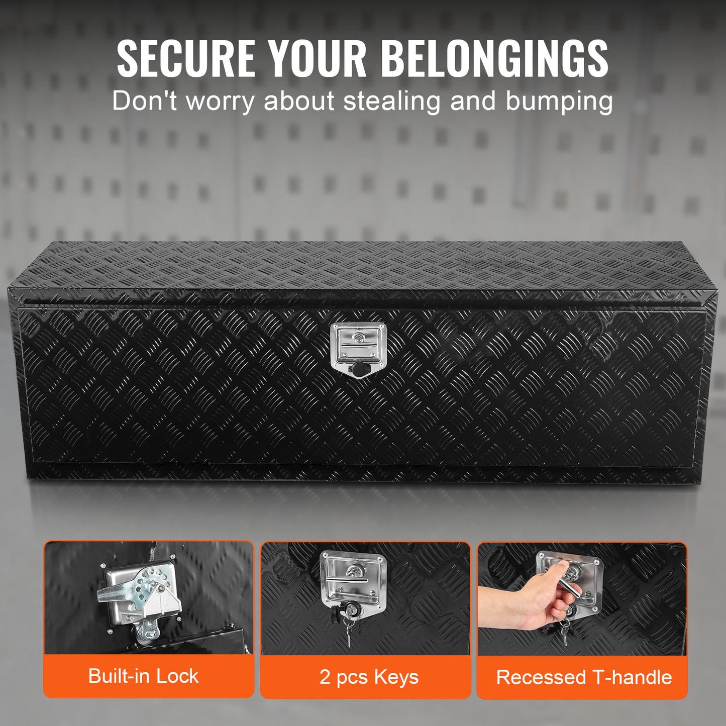 Underrede aluminium Truck Verktygslåda 60" x 17" x 18" Trailer RV Verktygsförvaring